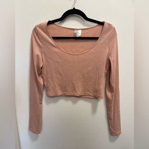 H&M long sleeve ribbed crop top